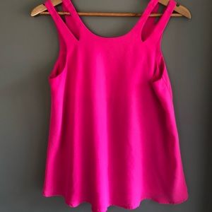 Hot pink flowy tank top
